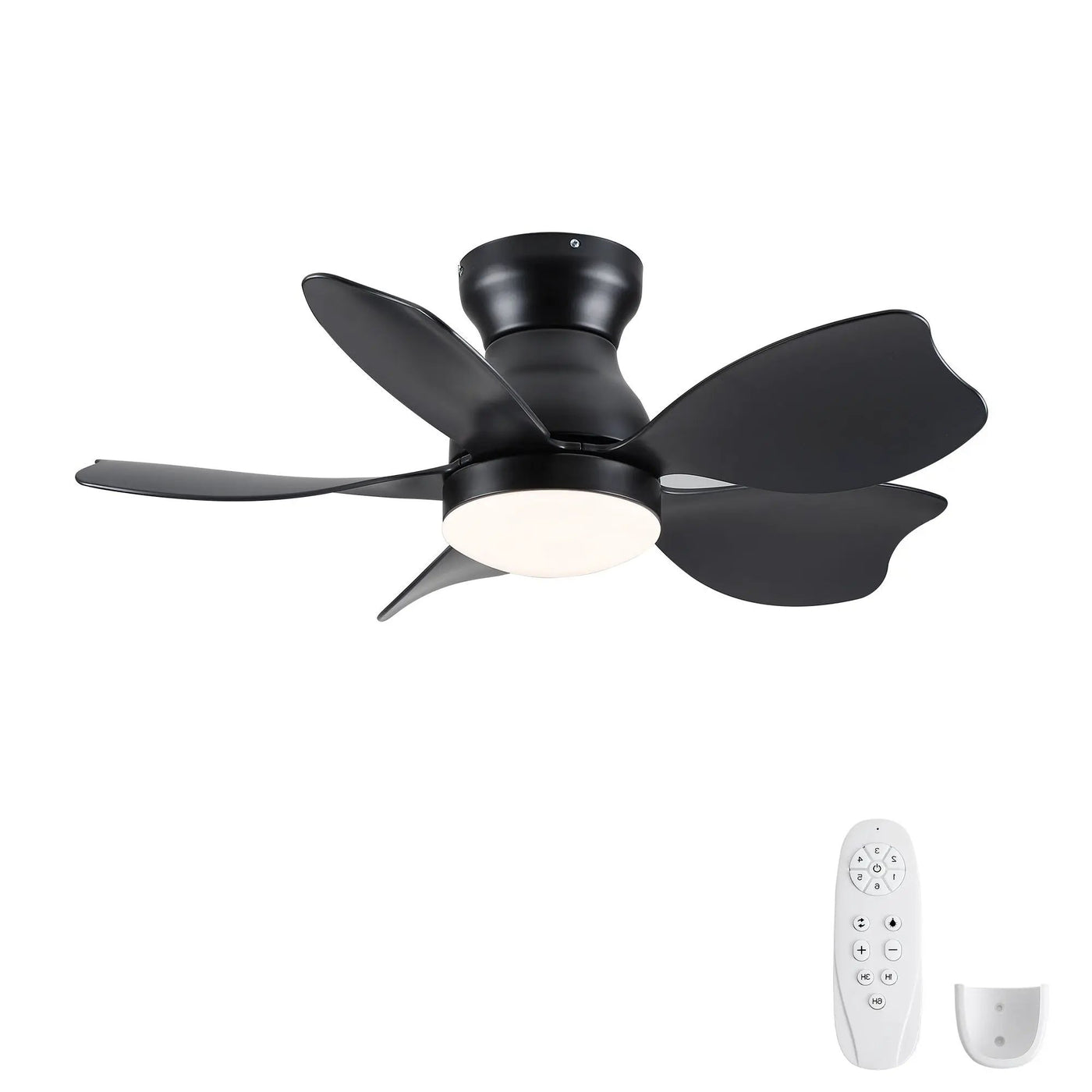 Low Profile Flush Mount Ceiling Fan With Light by HouseOfZazla