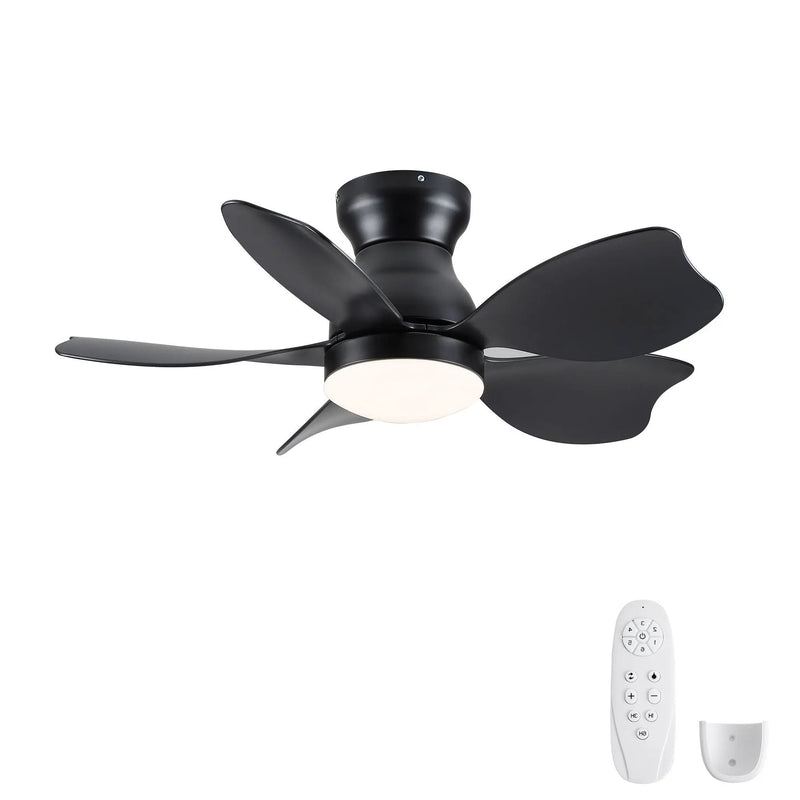 Low Profile Flush Mount Ceiling Fan With Light by HouseOfZazla