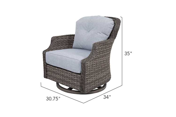 2 Tenaya Wicker Swivel Rocking Chair by Outdoor-USA®