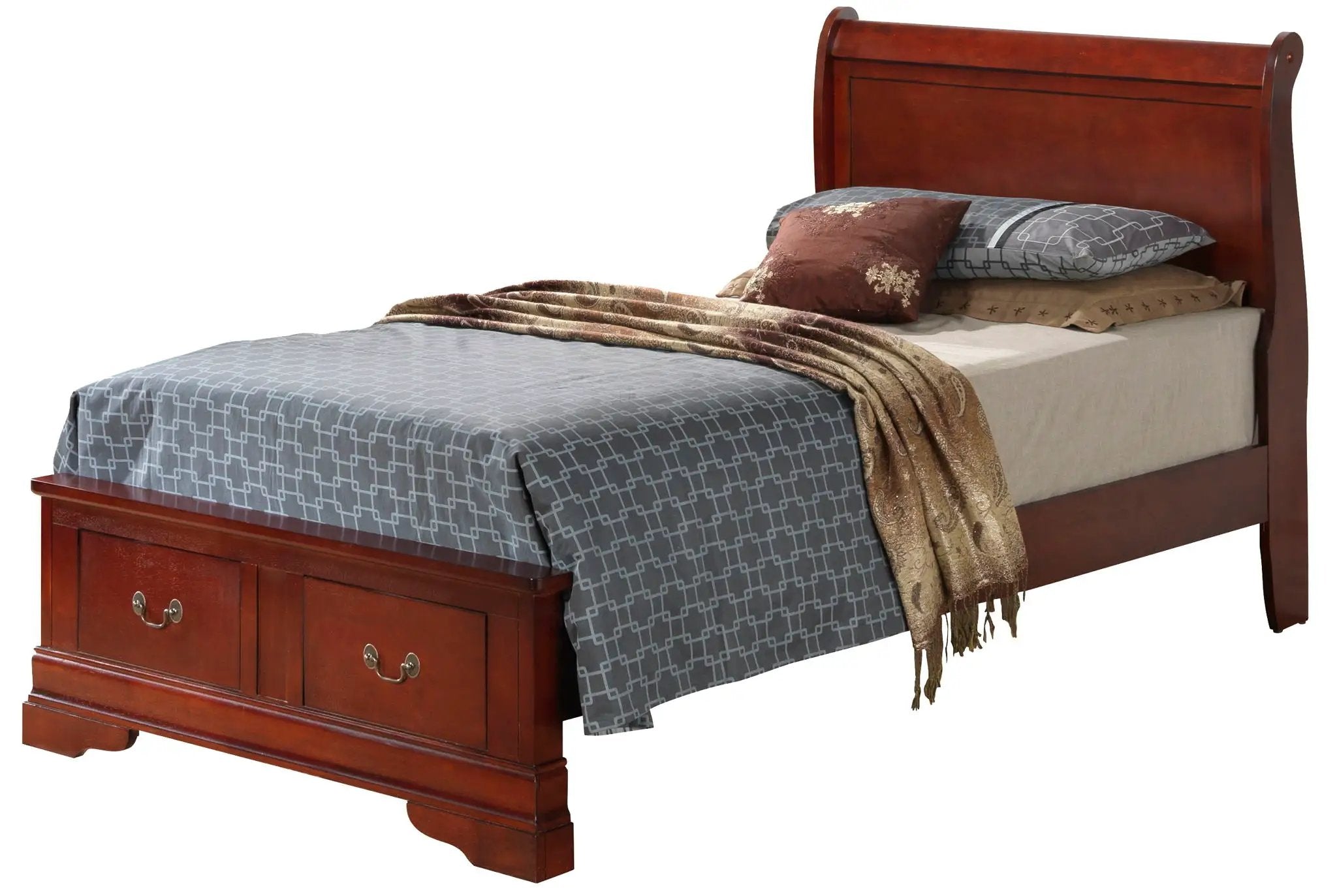 Upholstered Panel Sleigh Bed Design by Unique Piece Furniture
