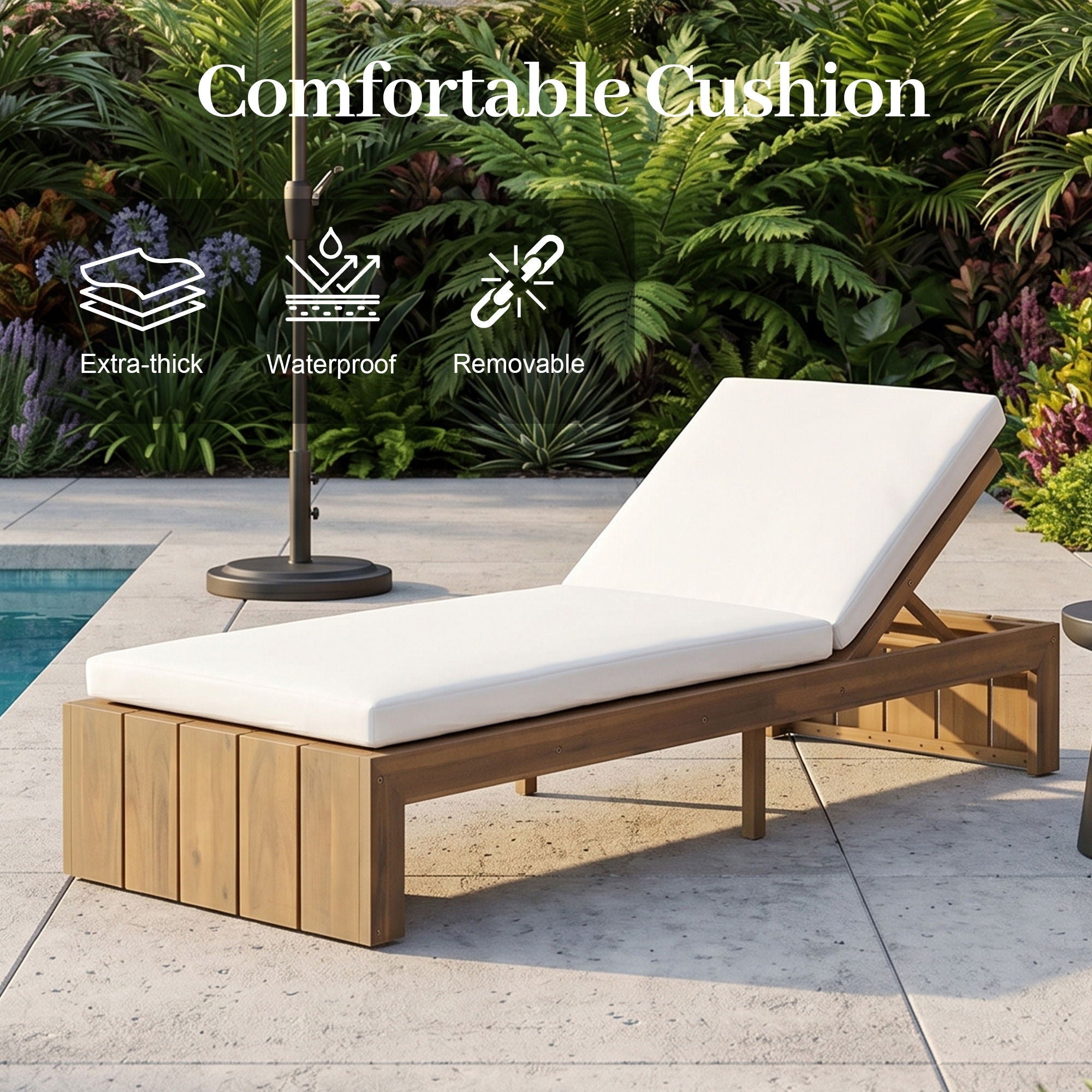 Adjustable Outdoor Chaise Lounge Patio Recliner With Removable Cushion by HouseOfZazla