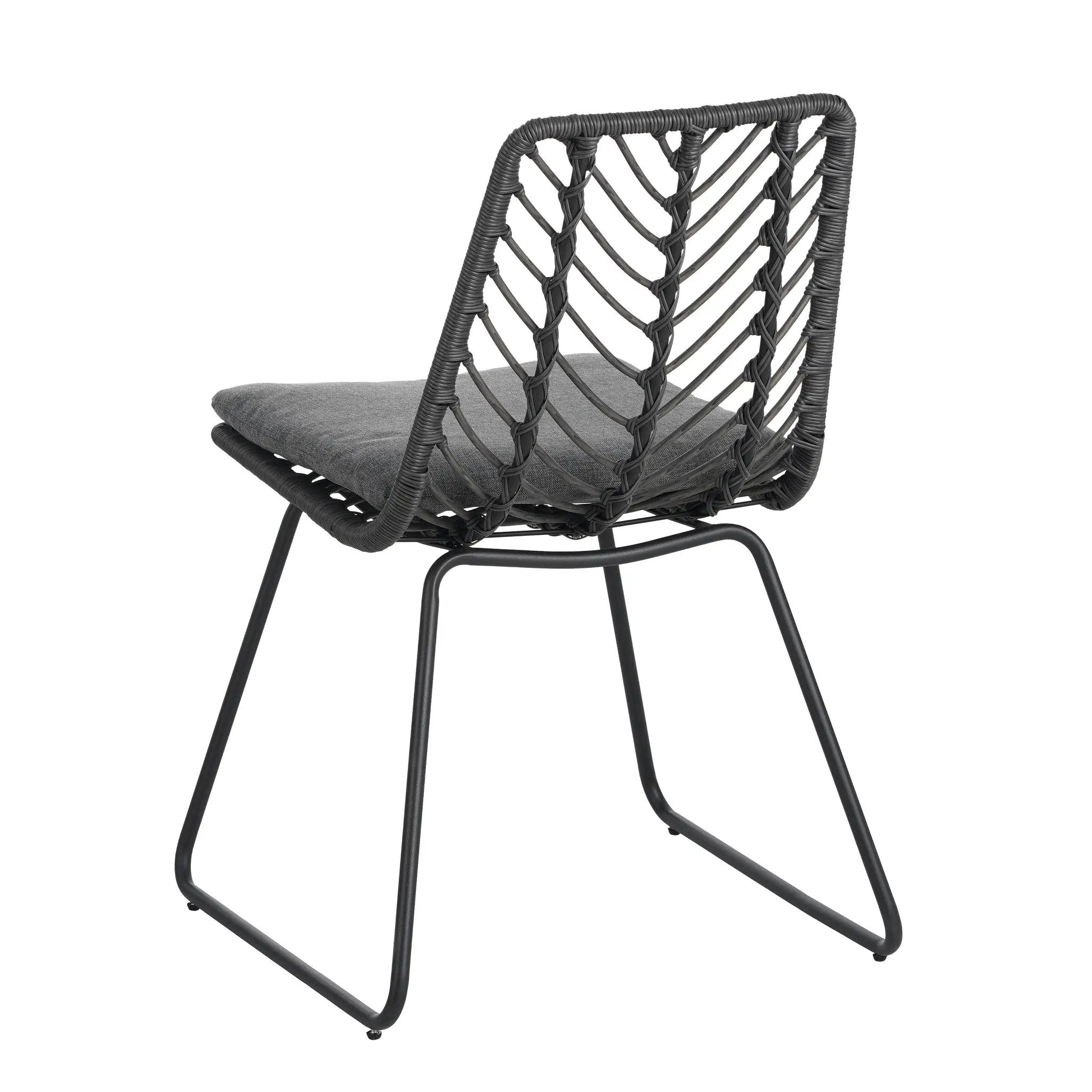 DEJA Chair 2PCS with 2 Cushions, Gray by HouseOfZazla