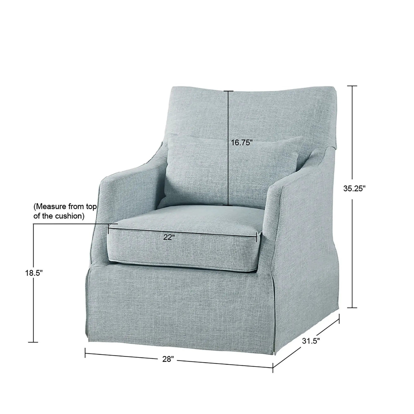 Traditional Design London Skirted Swivel Chair by HouseOfZazla