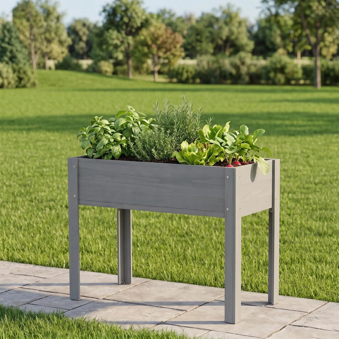 Raised Garden Bed With Legs, Elevated Planter Box For Outdoor Plants by HouseOfZazla