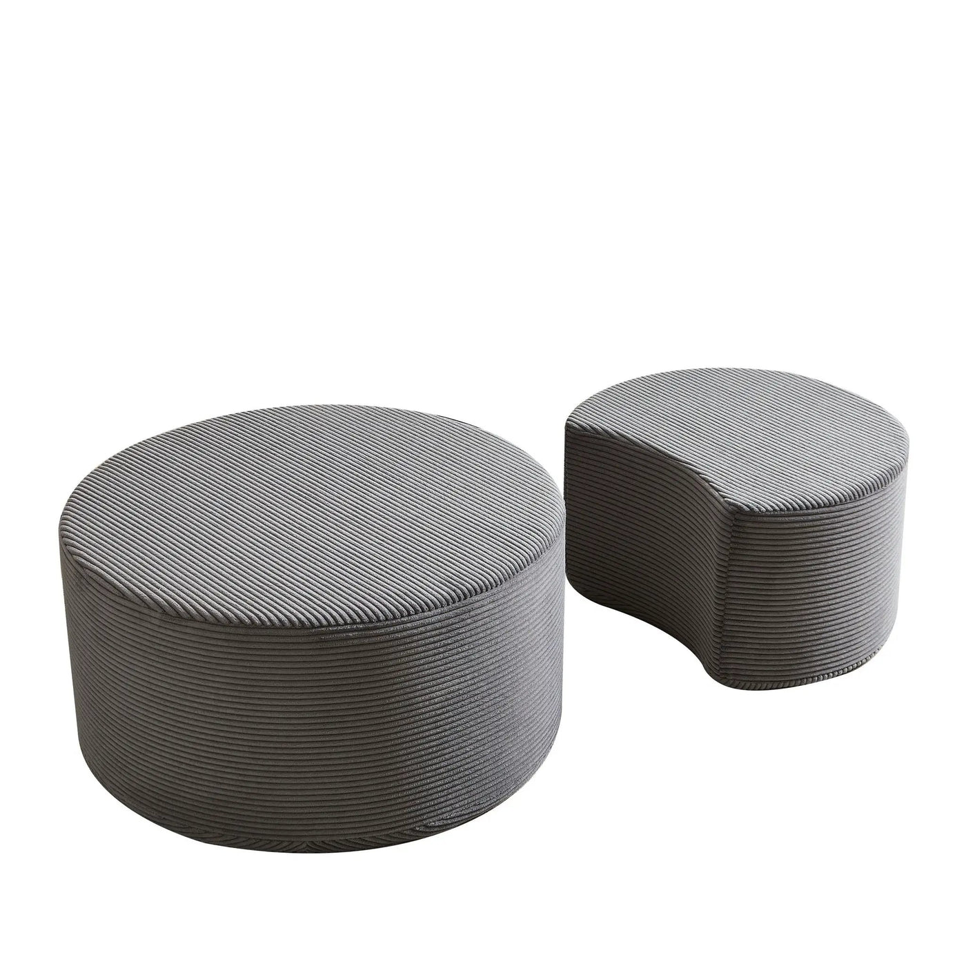Modern Upholstered Round Coffee Table For Living Room (Set of 2) by HouseOfZazla