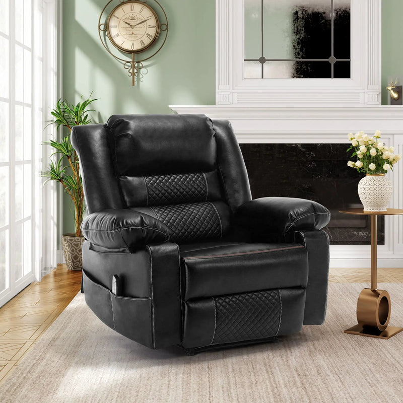 Breathable Massage Recliner Manual Chair by Unique Piece Furniture