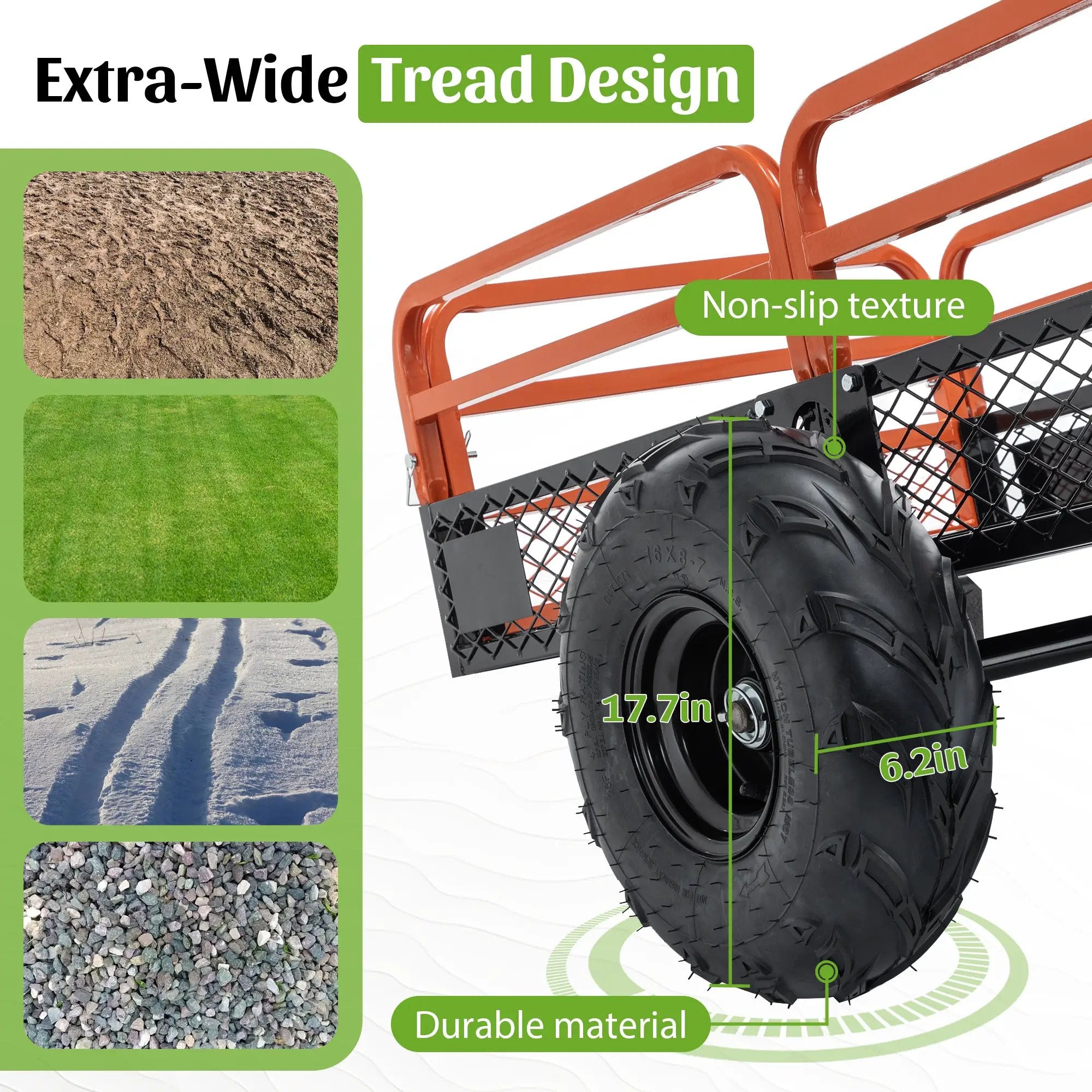 1500LBS Capacity 15 Cubic Feet Dump Cart Trailer by HouseOfZazla
