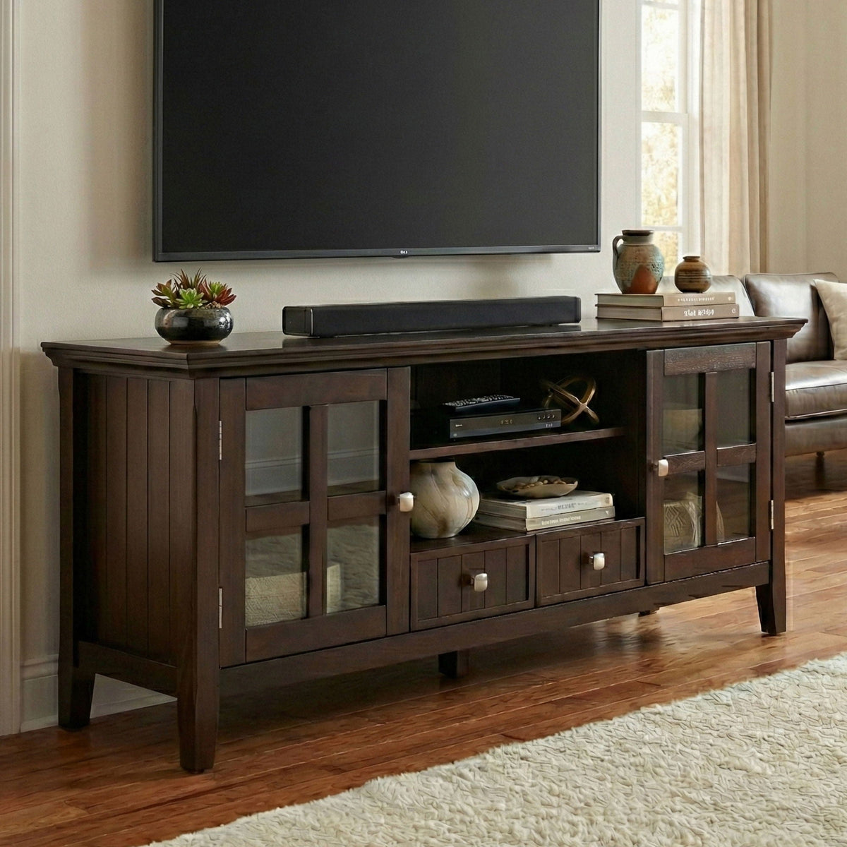 Solid Wood TV Media Stand with Drawers and Cabinets - Multiple Colors, photo 8 of 27