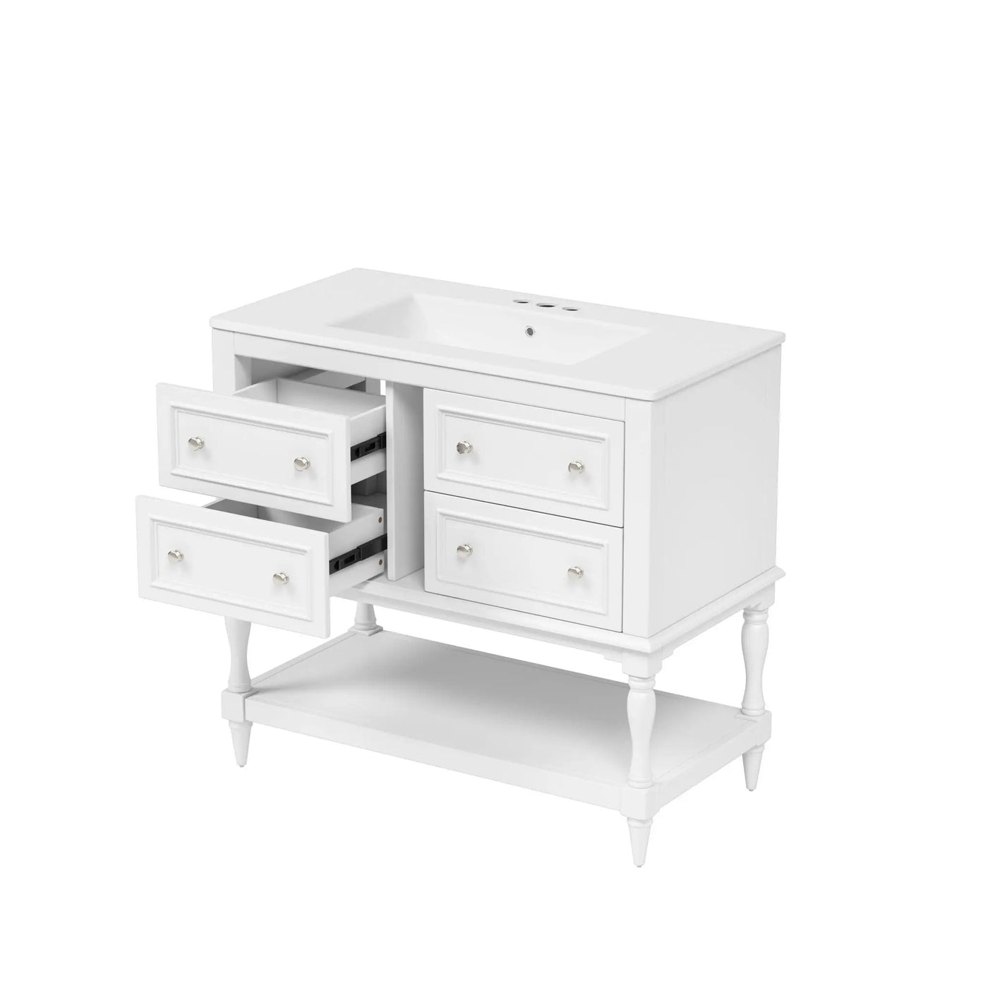 Bathroom Vanity Cabinet With Undermount Sink - 4 Drawer Set by HouseOfZazla