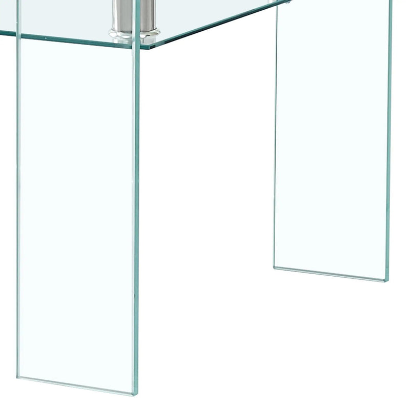Modern Tempered Glass Coffee Table With 2 Tier Storage For Living Room by Unique Piece Furniture