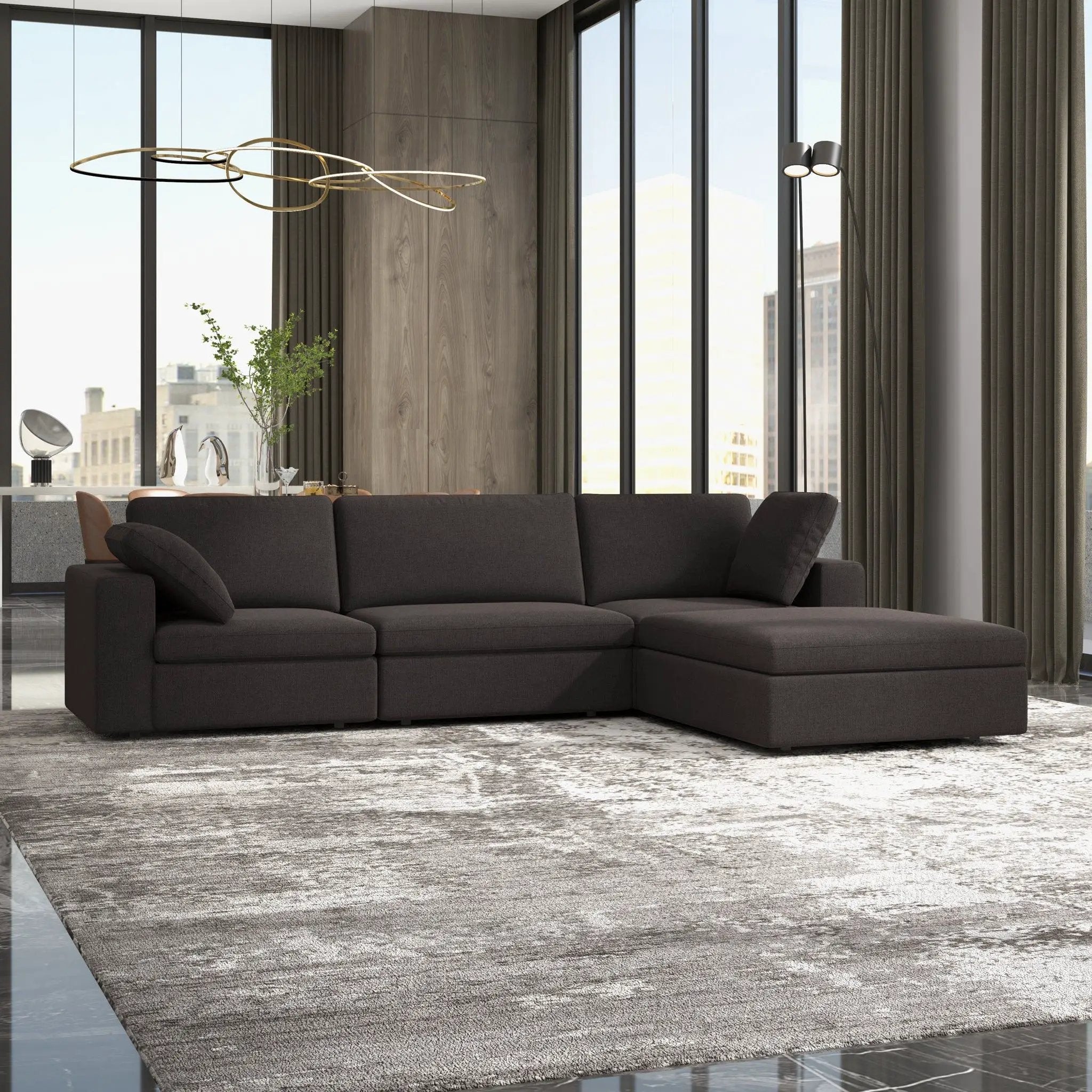 Cecilia - Modular Corner Sectional Modern Sofa by Unique Piece Furniture