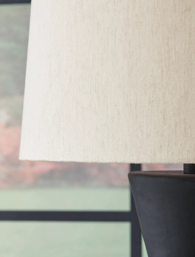 Scarbot - Paper Table Lamp (Set of 2) - Distressed Black by Unique Piece Furniture
