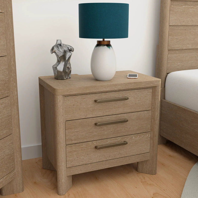 3 Drawer Nightstand - Tan by Unique Piece Furniture