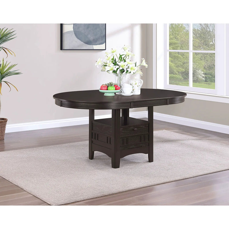 Illkirch - Oval Extension Leaf Dining Table With Expandable Surface - Espresso by HouseOfZazla