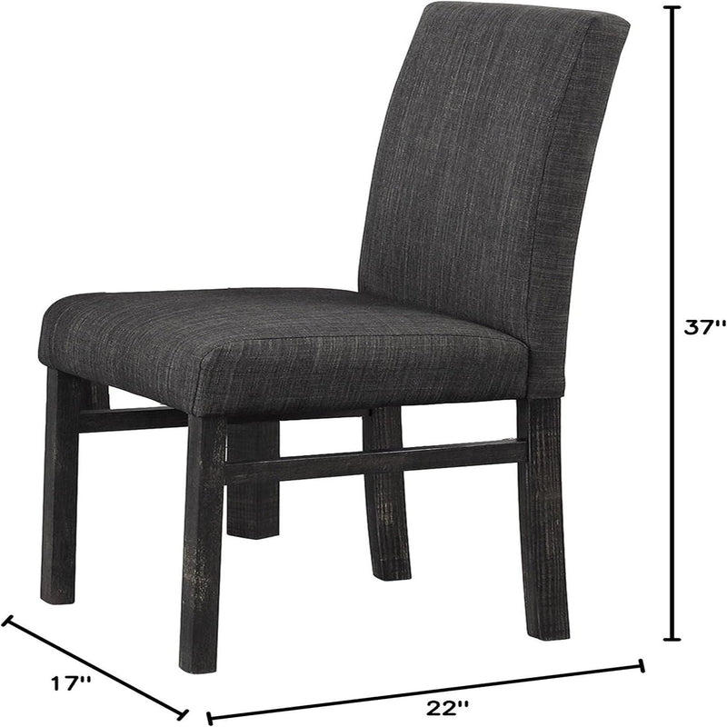 5 Piece Transitional Dining Set With Table And Upholstered Chairs by HouseOfZazla
