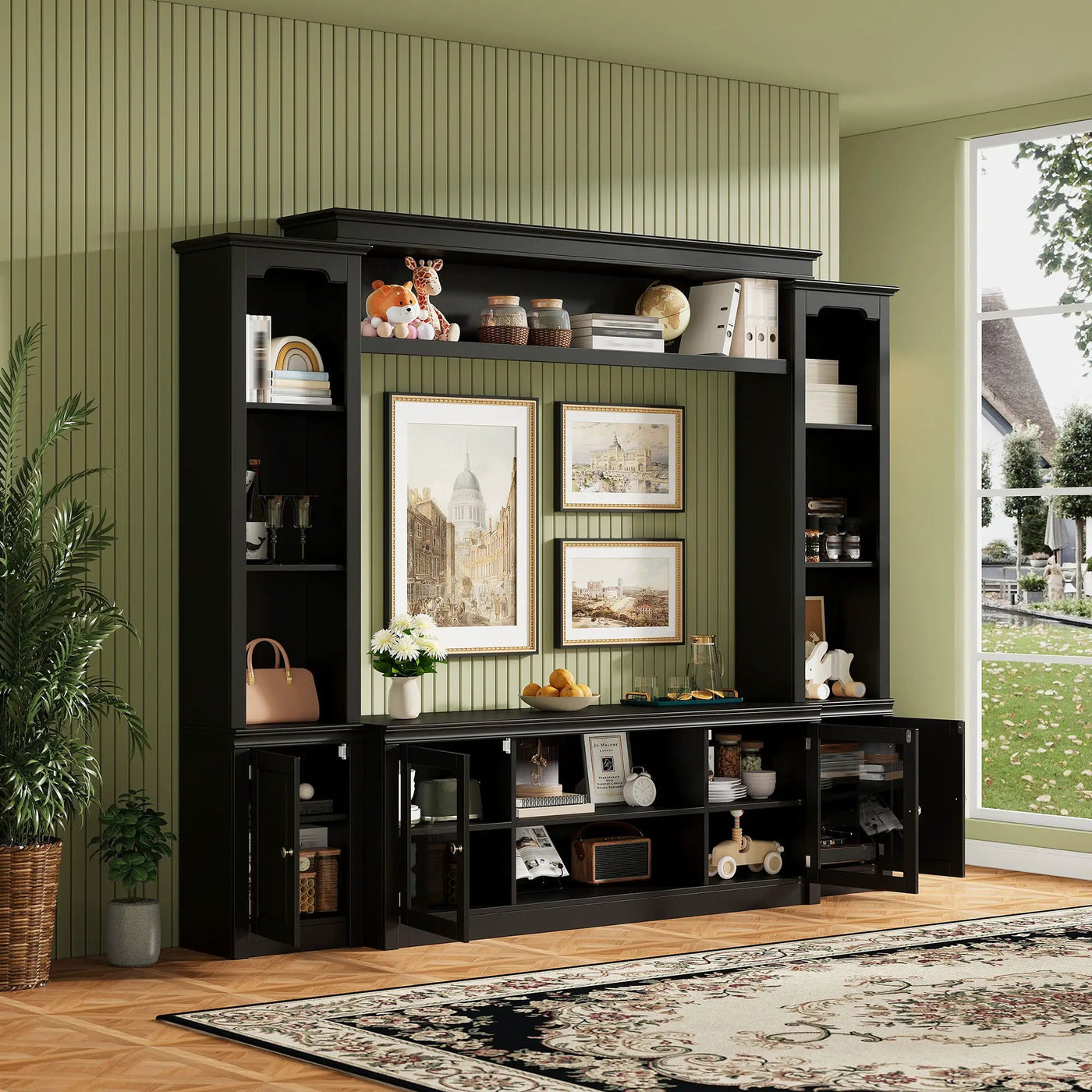 All-In-One TV Stand With Bookcase For TVs Up To 65" by HouseOfZazla