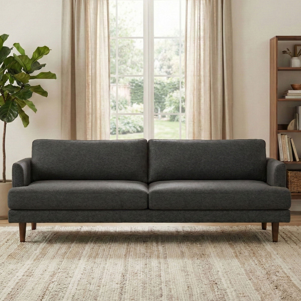 Upholstered Sofa with Feather-Filled Cushions – Multiple Colors, photo 23 of 40