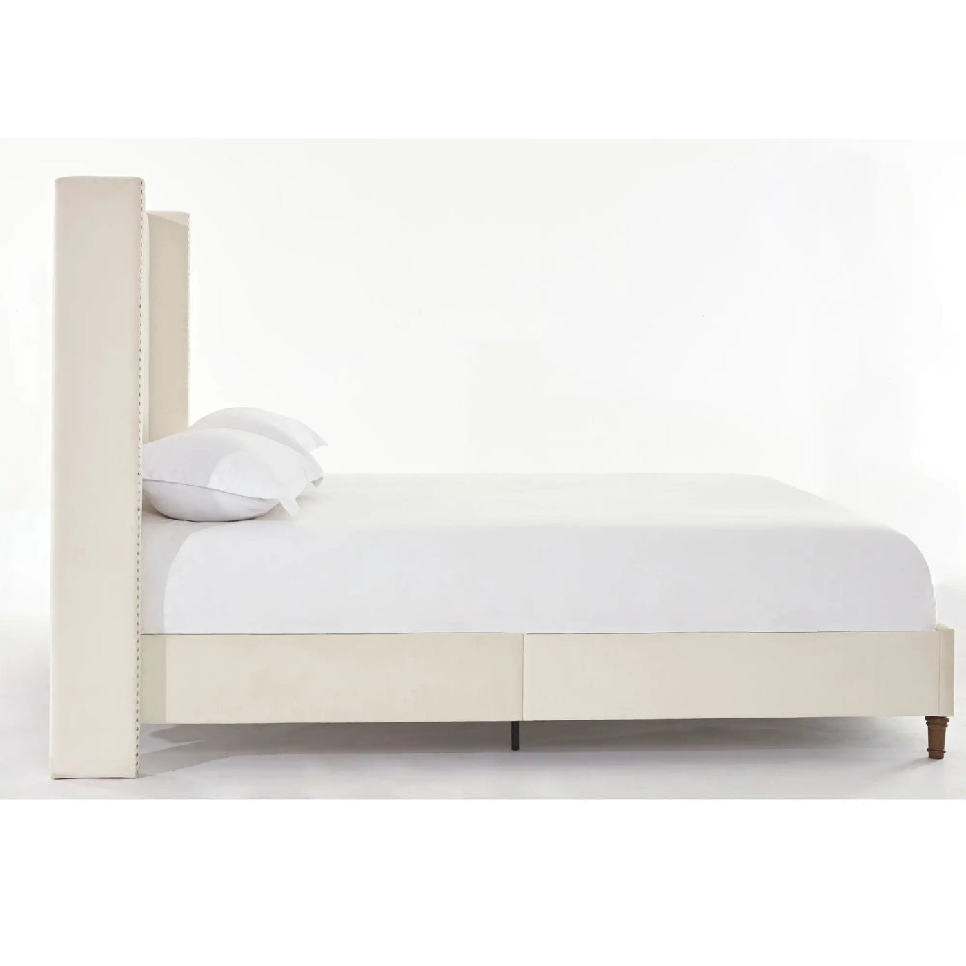Peyton - Upholstered Bed With 54" High Headboard, Traditional Hand Buttoned Tufting by HouseOfZazla