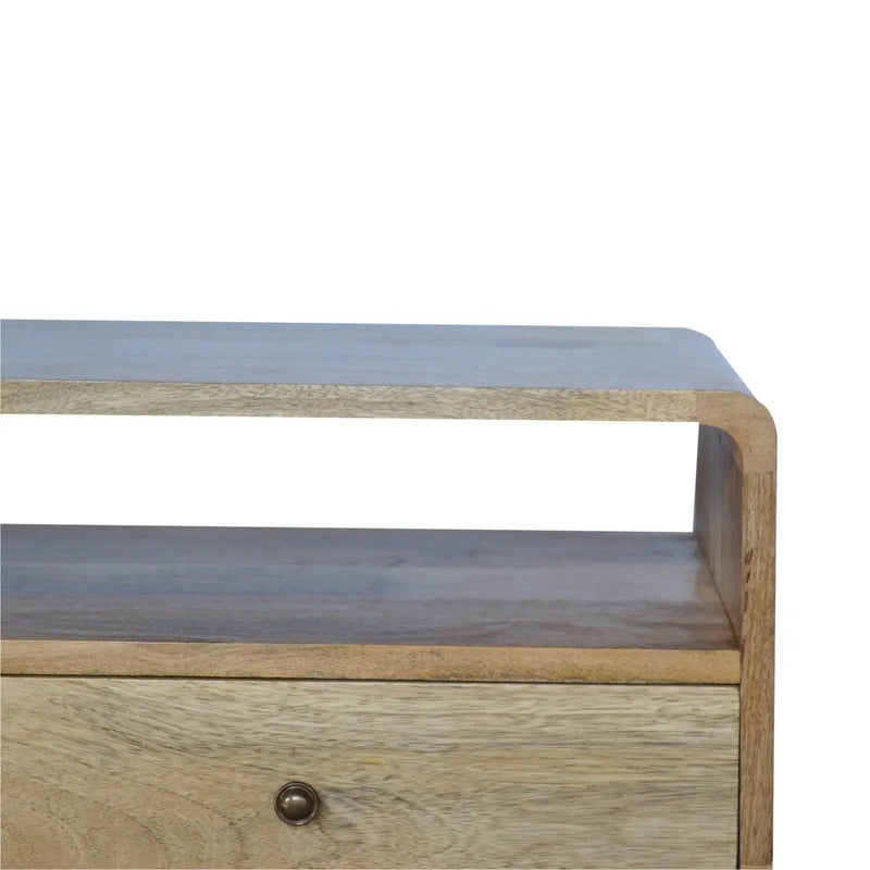 Solid Wood Curved Media Unit by Unique Piece Furniture
