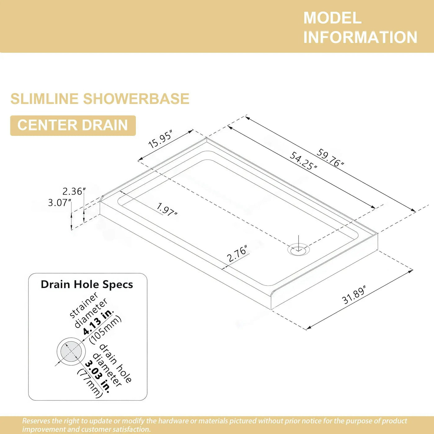 Shower Base Drain With Single Threshold Design by HouseOfZazla