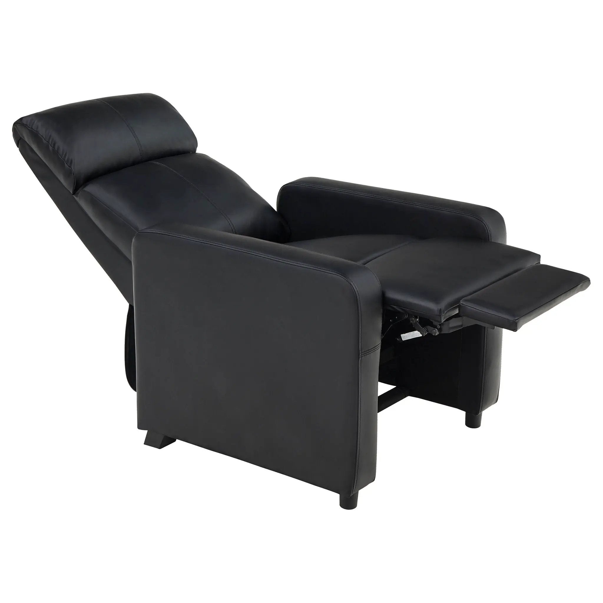 Toohey Upholstered Home Theater Push Back Recliner Black by Unique Piece Furniture