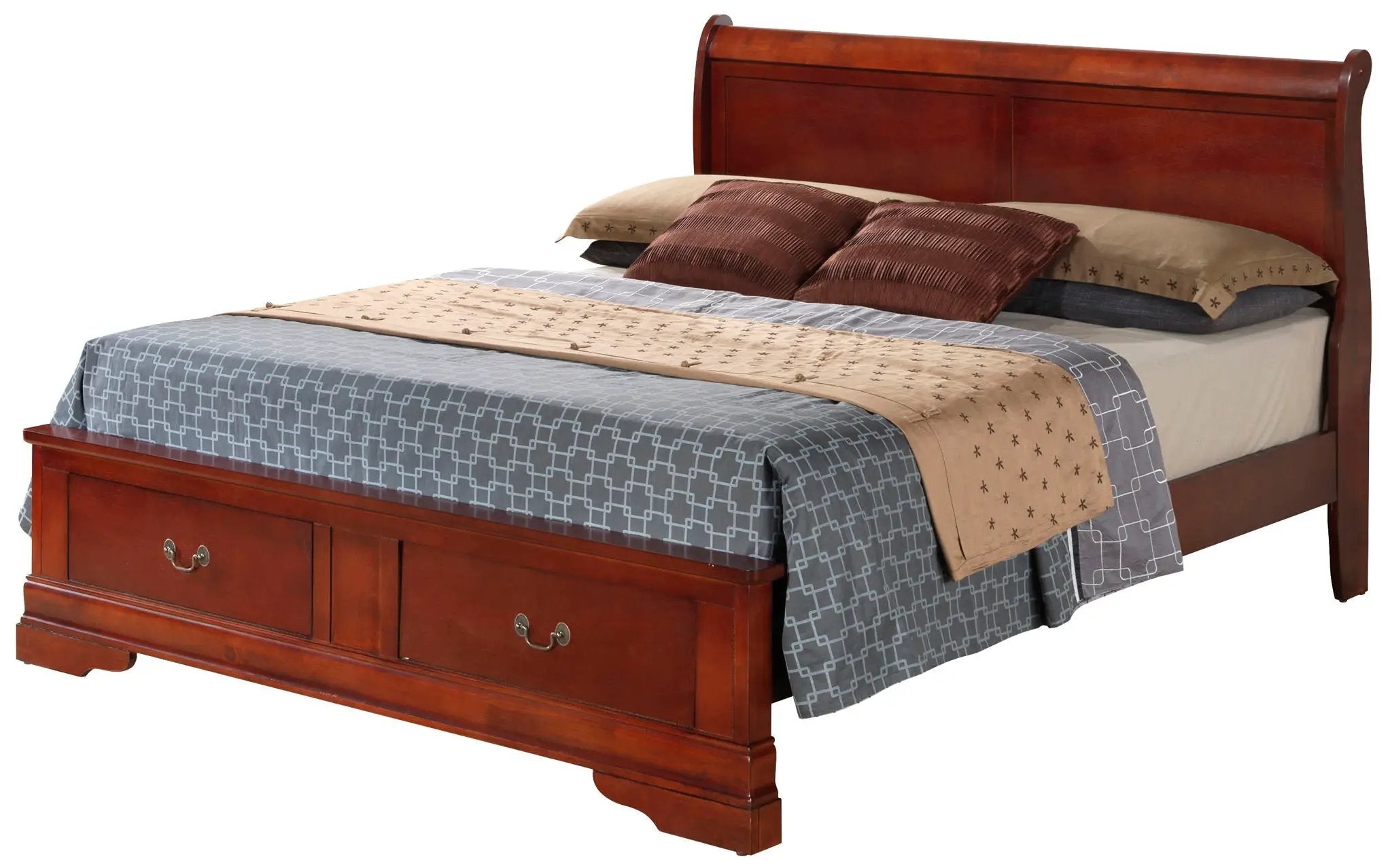Upholstered Panel Sleigh Bed Design by Unique Piece Furniture