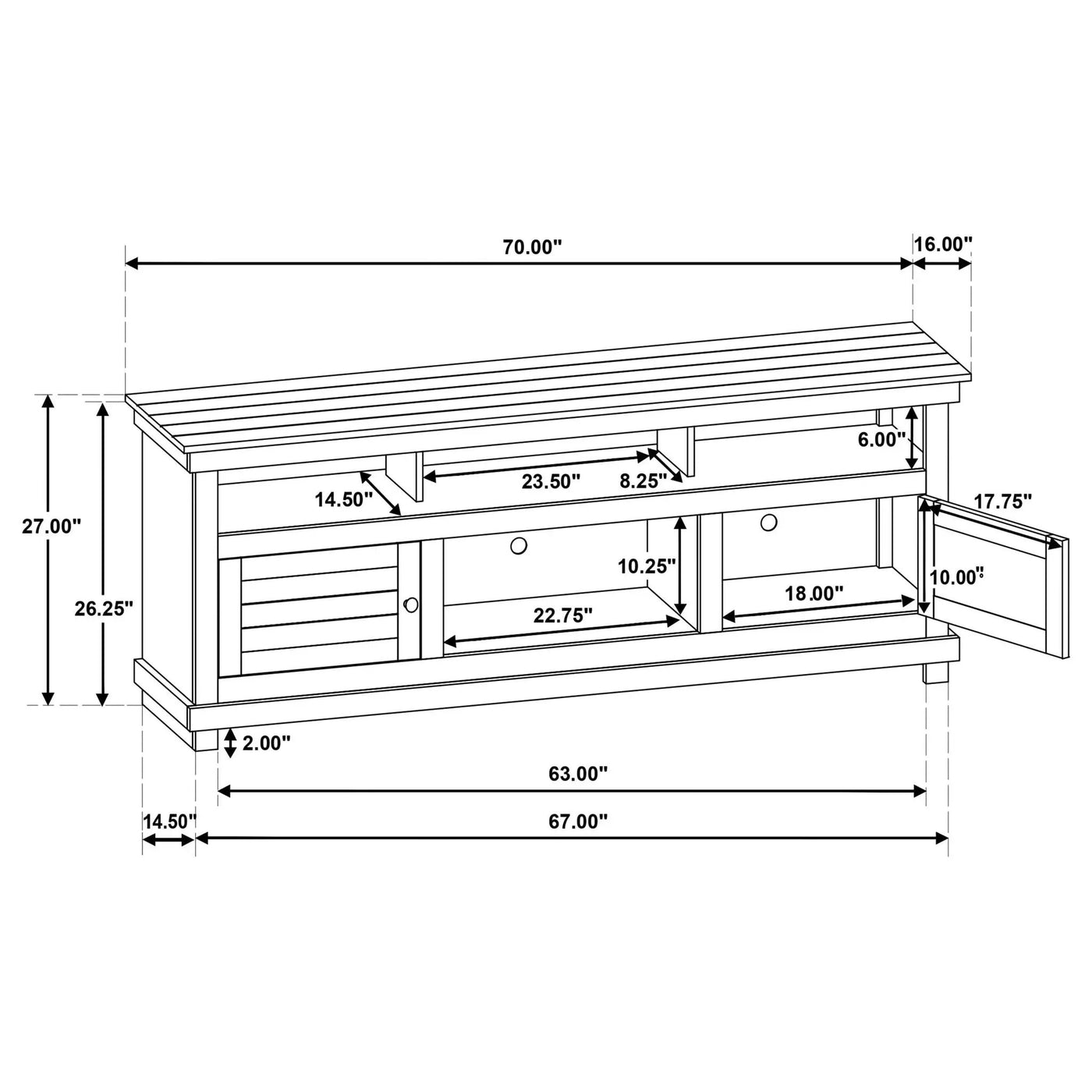 Castleton - TV Stand Media Console by HouseOfZazla