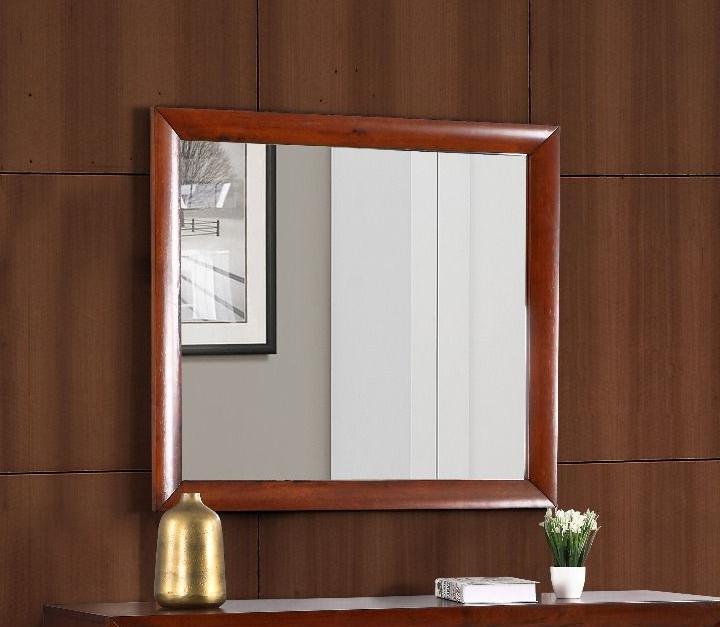 Marilla Mirror with Low Distortion Glass - Dark Brown, Light Brown, White, Black, photo 2 of 21