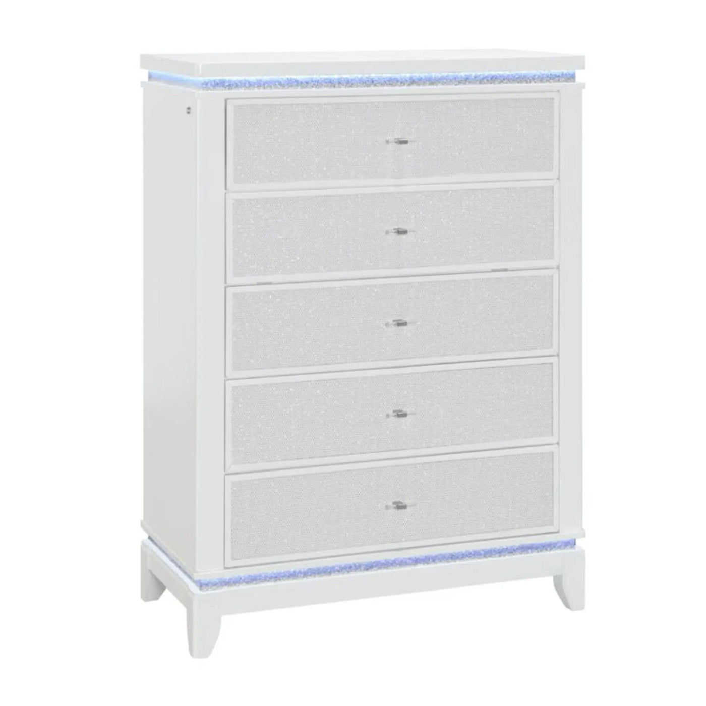Adalid - 5 Pieces Bedroom Set With LED Lights And Glittered Detailing by HouseOfZazla