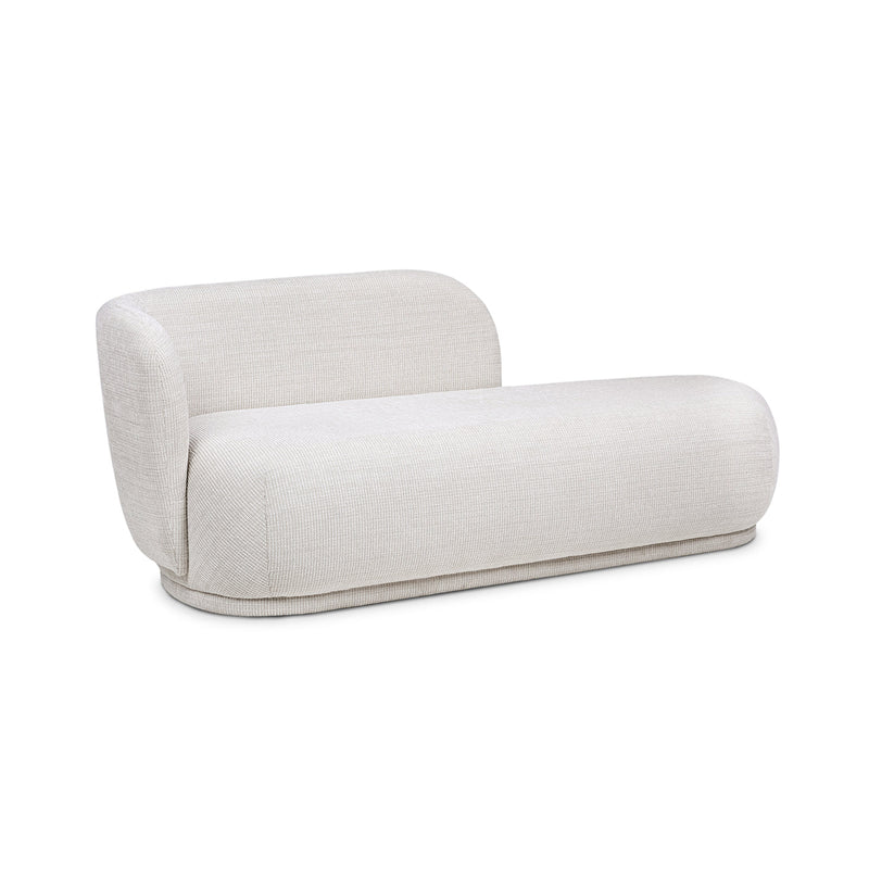 Aire 75" RAF Modern Rounded Chaise Lounge with Boucle Upholstery - Stone Light, photo 5 of 10