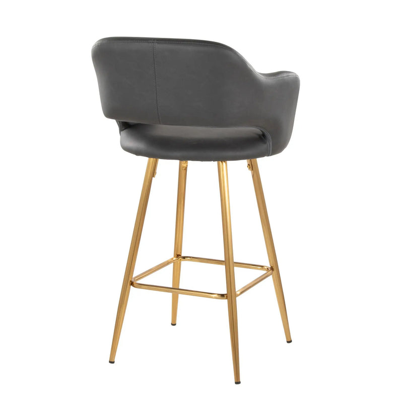 Margarite - Contemporary Fixed Height Counter Stool With Footrest (Set of 2) With Square by Unique Piece Furniture