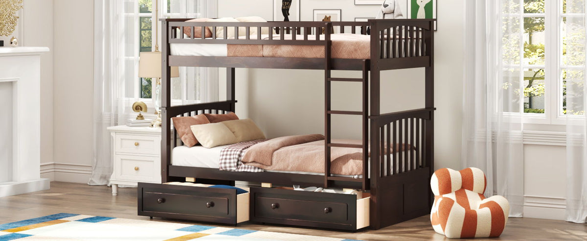 Bunk Bed With Drawers, Convertible Design, photo 10 of 28