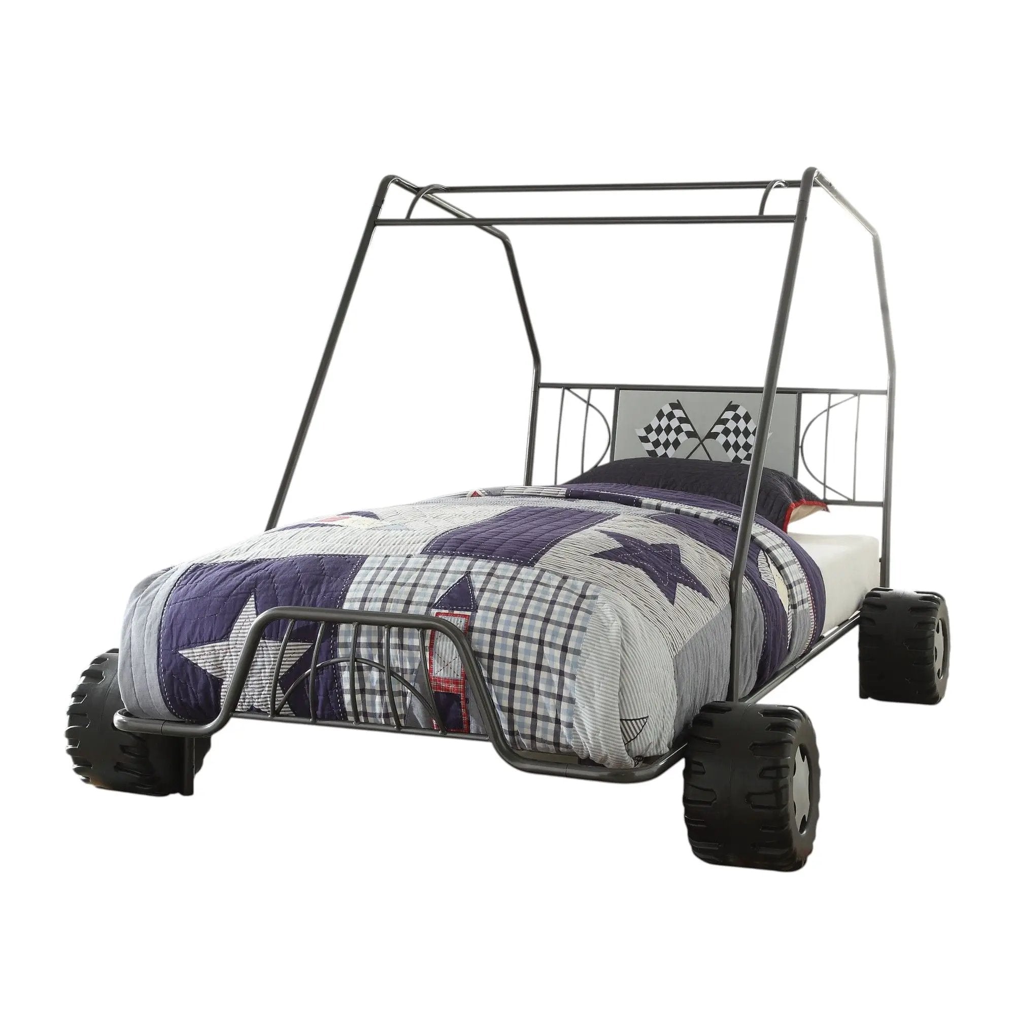 Xander - Twin Go Kart Bed - Gunmetal by HouseOfZazla