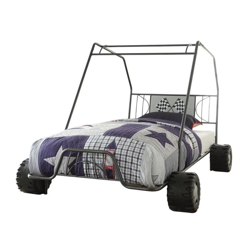 Xander - Twin Go Kart Bed - Gunmetal by HouseOfZazla