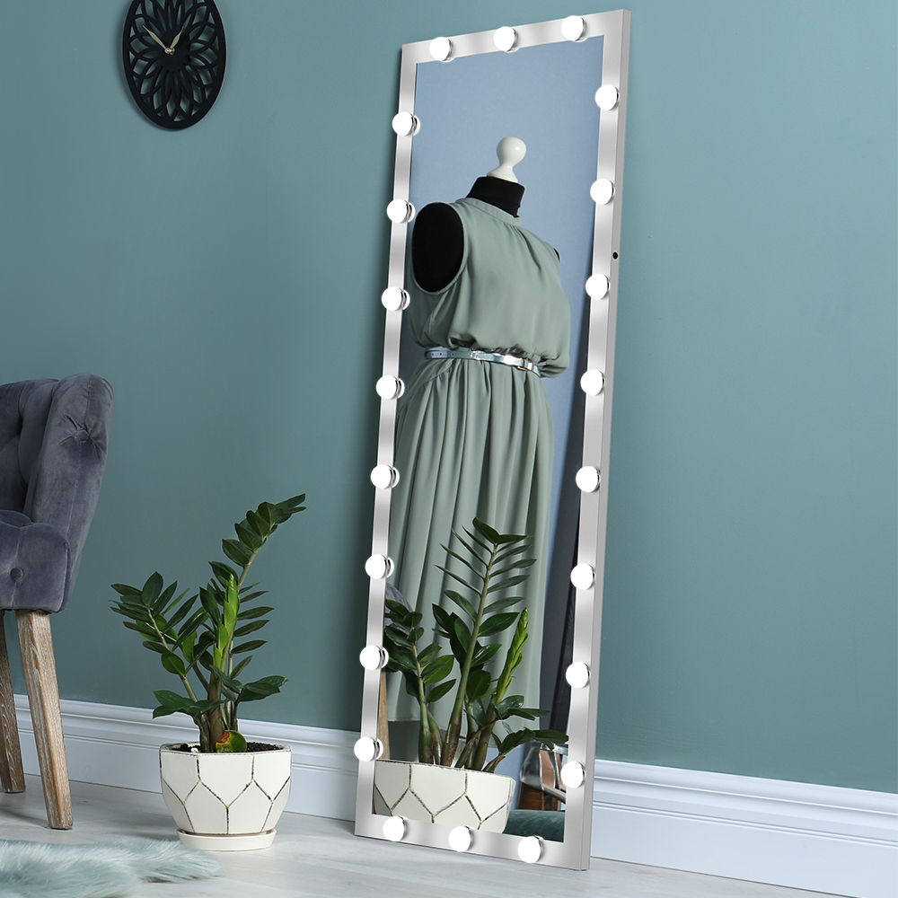 Full Length Mirror with Lights and Touch Control – Pearl Silver, Black, or Pink, photo 8 of 40