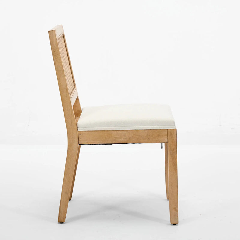 Farmhouse Rattan Dining Chairs Set of 2 by HouseOfZazla