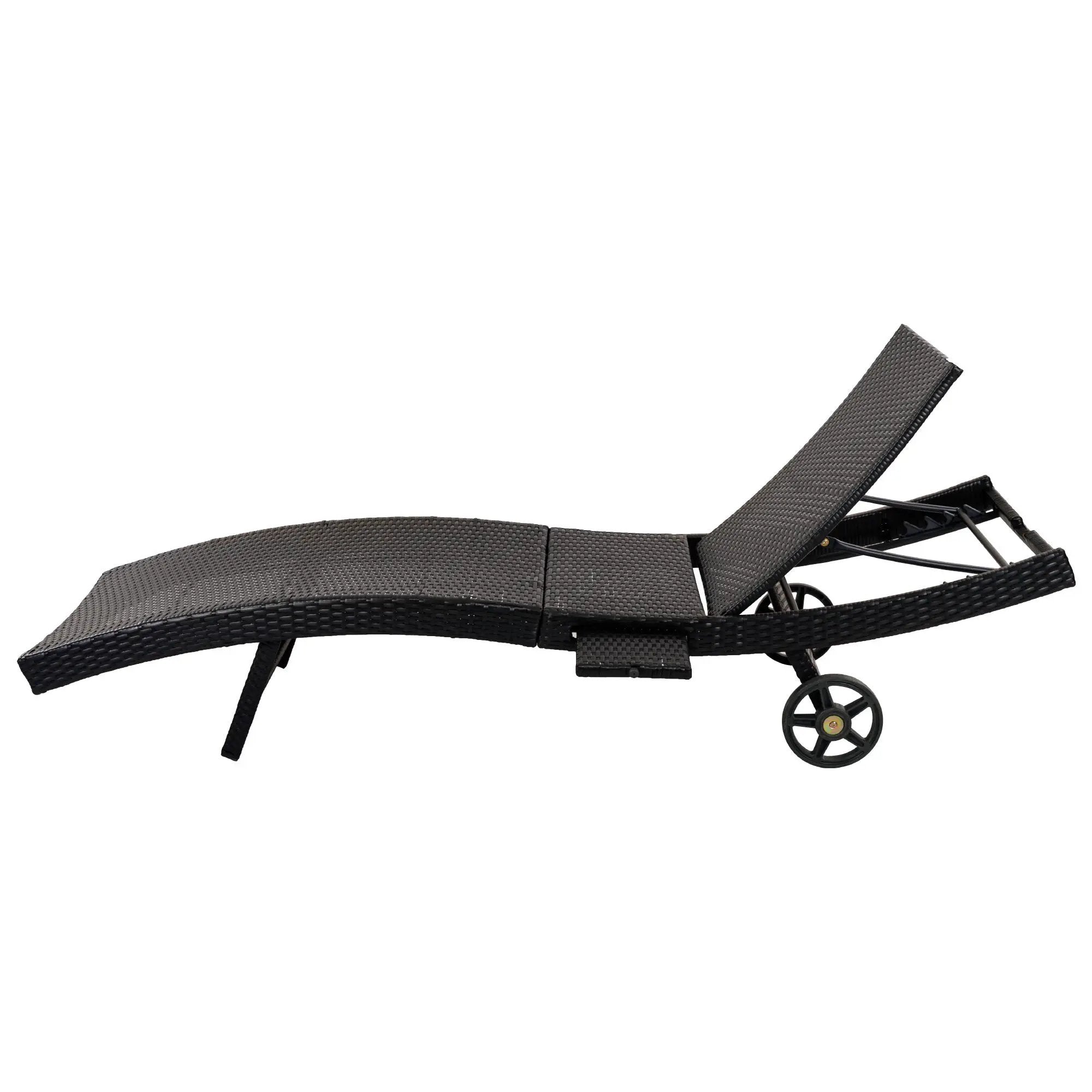 K&K 80'' Patio Wicker Chaise Lounge Chairs Set of 2 by HouseOfZazla