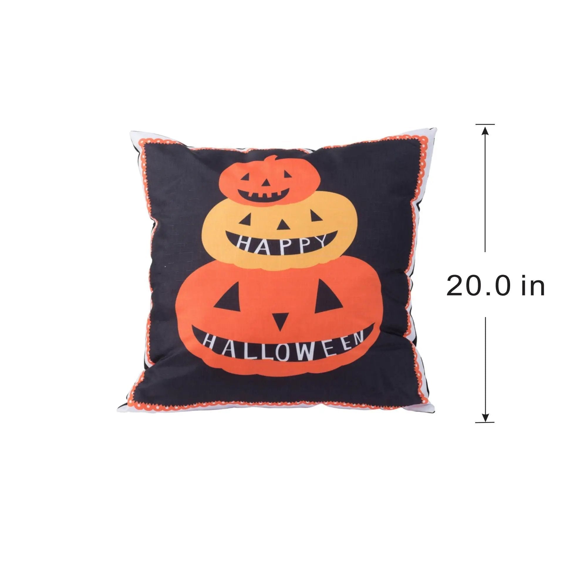 Halloween Pumpkin Pillow - Black / Orange by HouseOfZazla