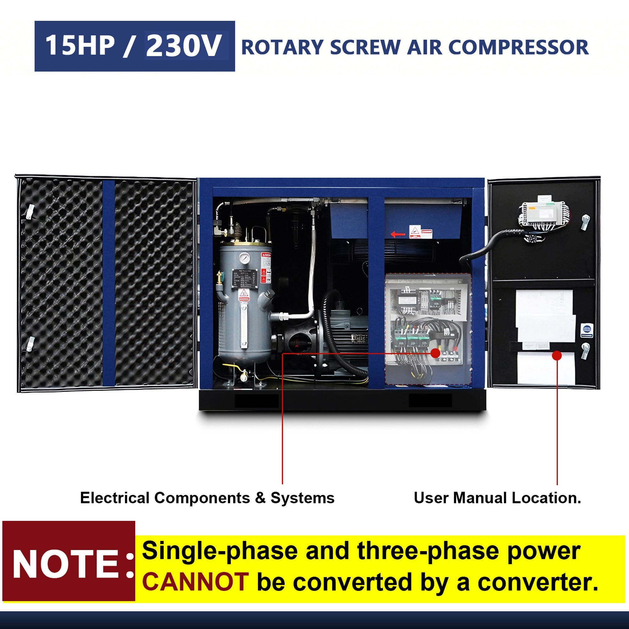 15HP Rotary Screw Air Compressor by HouseOfZazla