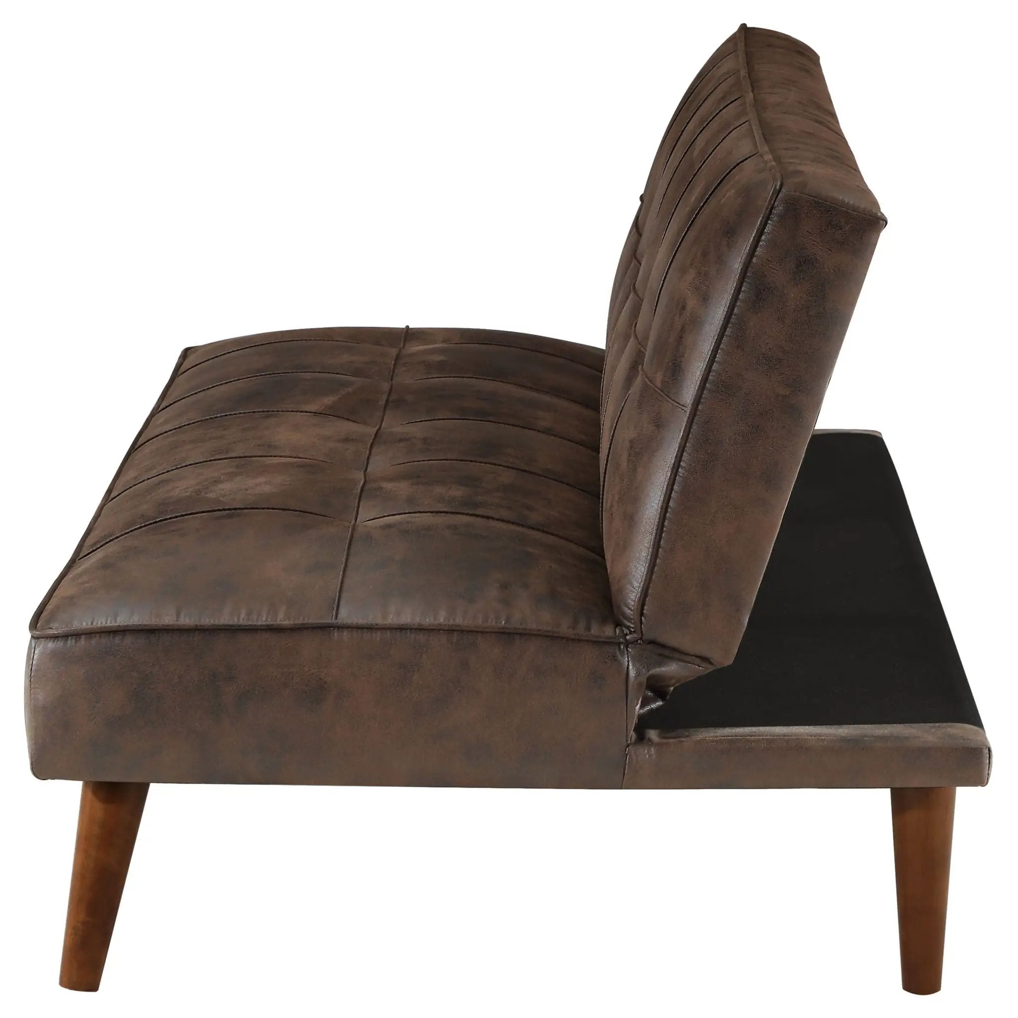 Jenson Upholstered Tufted Convertible Sofa Bed Dark Coffee by Unique Piece Furniture