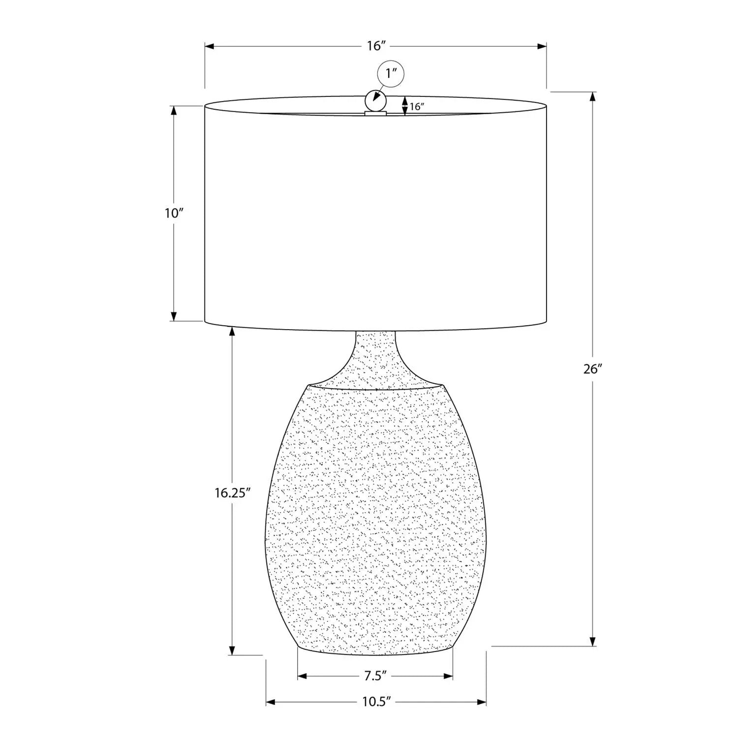 Lighting, Table Lamp, Resin, Contemporary - Cream by Unique Piece Furniture