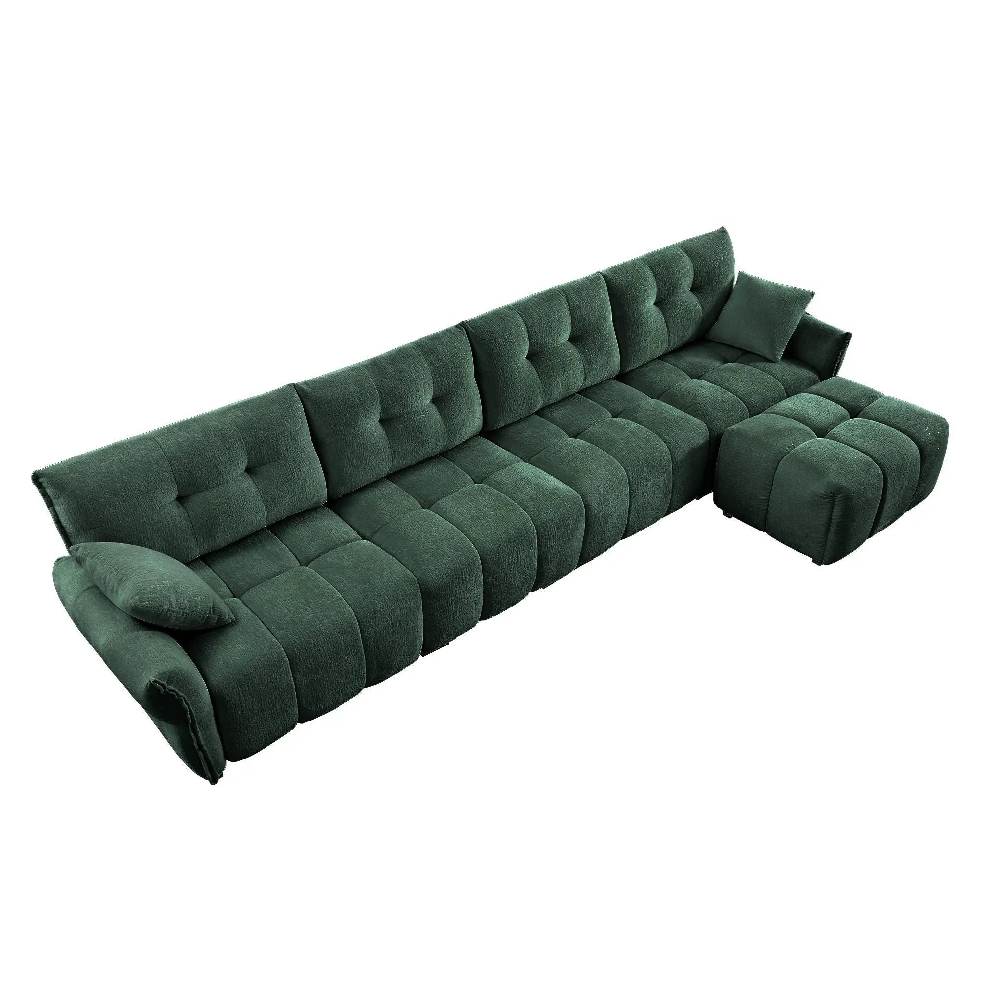 Sofa Set With Ottoman And Pillows, Textured, High Resilience Cushions by Unique Piece Furniture