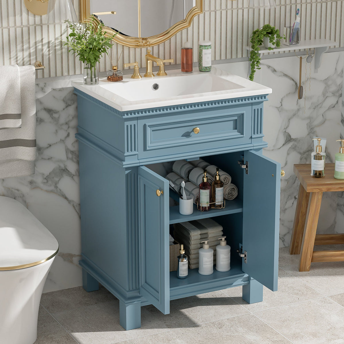 24'' Vintage Elegance Bathroom Cabinet, photo 3 of 10