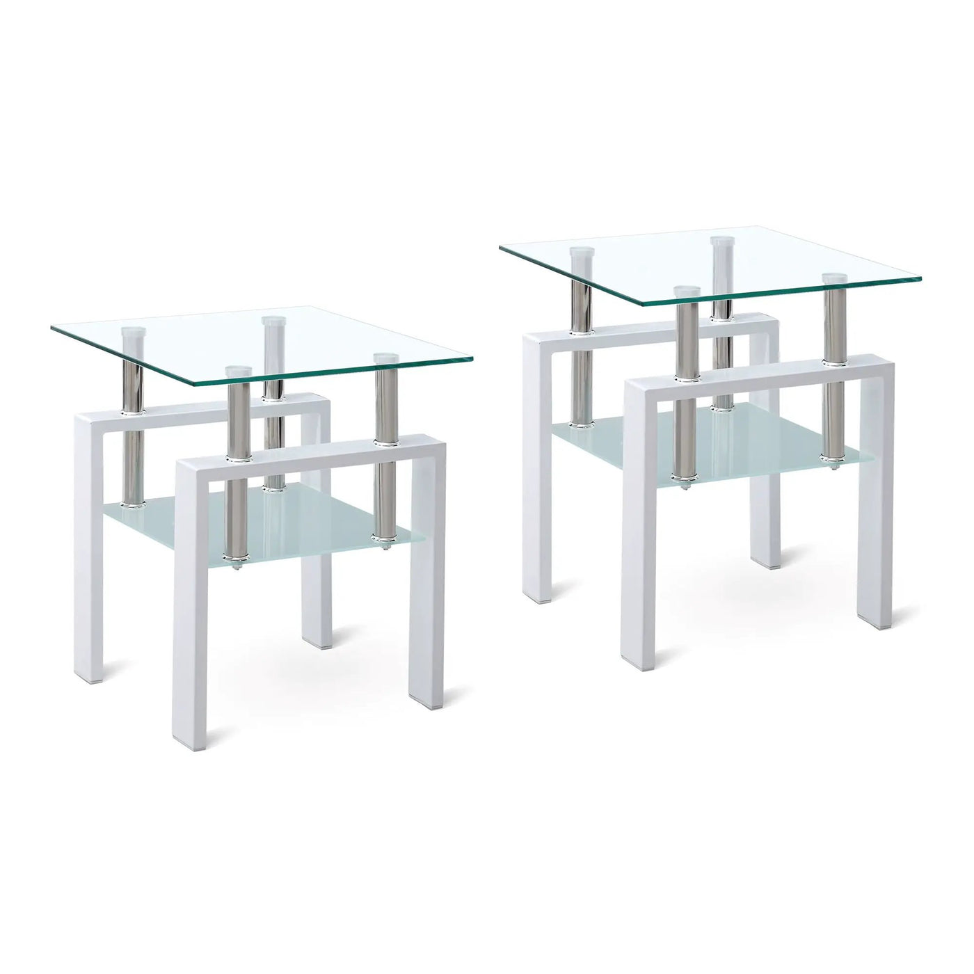 Tempered Glass Table With Storage by Unique Piece Furniture