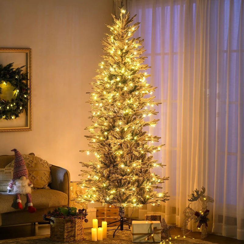 HOMCOM 7.5ft Tall Prelit Artificial Christmas Tree by HouseOfZazla