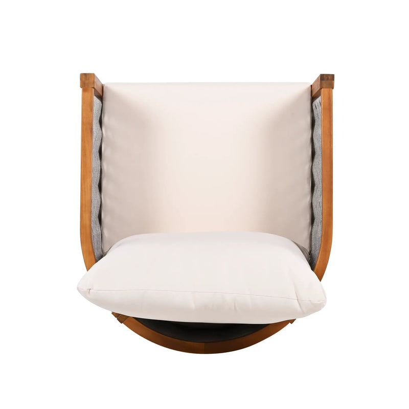 Outdoor Tub Design Armchair with Woven Rope and Acacia Wood by HouseOfZazla