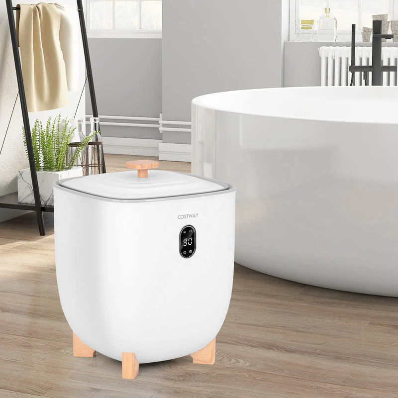 25L Towel Warmer Bucket with 2 Temperature Settings and Auto Shut Off-White by DirectDeals