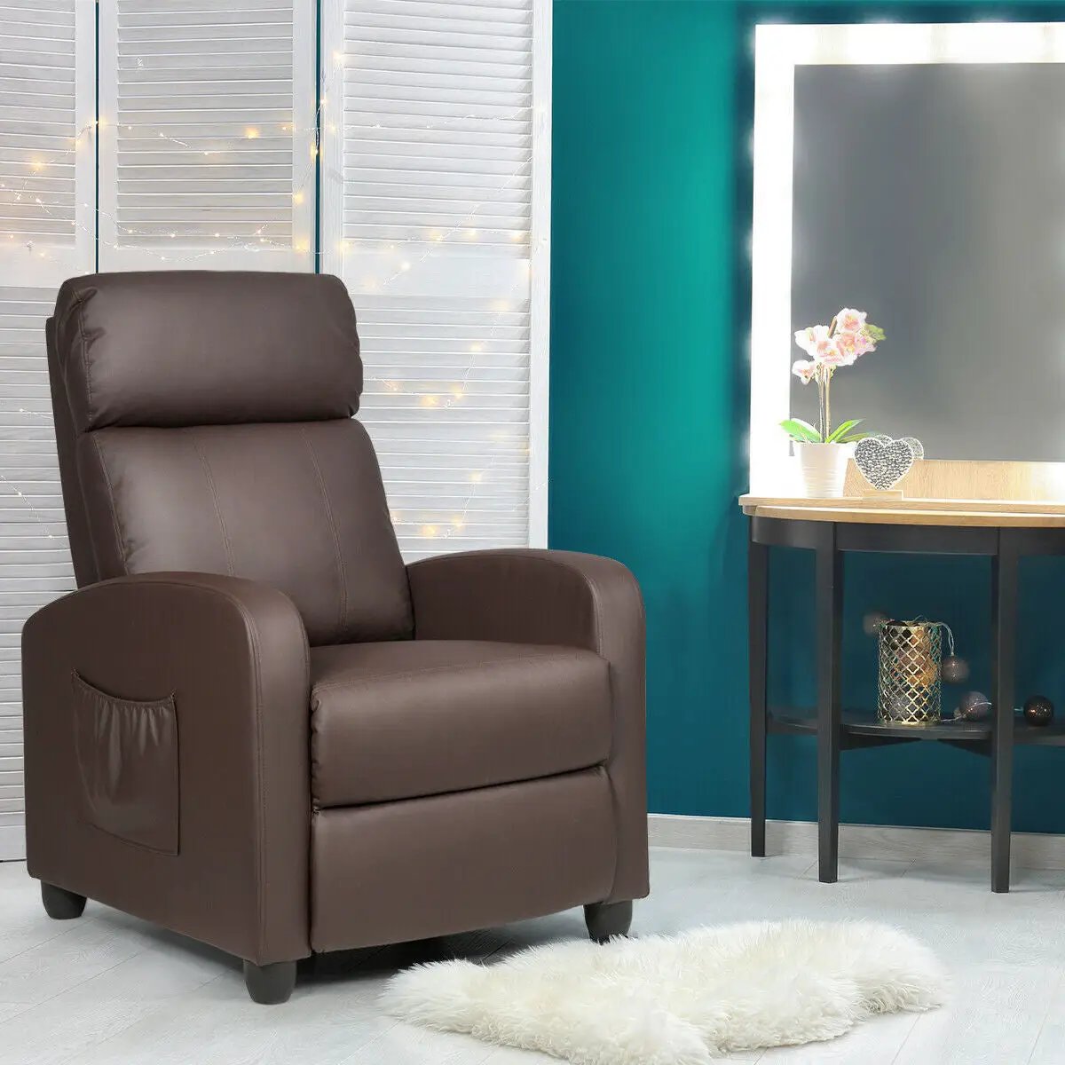 Recliner Sofa Wingback Chair with Massage Function by DirectDeals