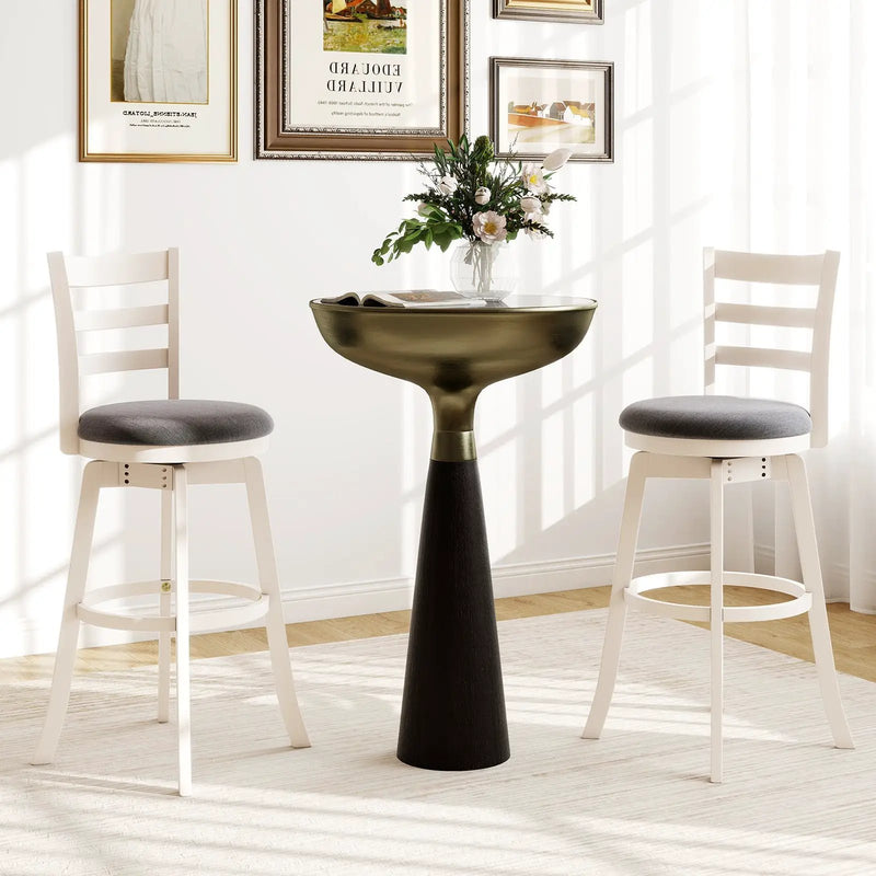 25"/30.5" Swivel Barstools Set of 2 360¬∞ Rotating Bar/Counter Height Chairs with Upholstered Seat by DirectDeals