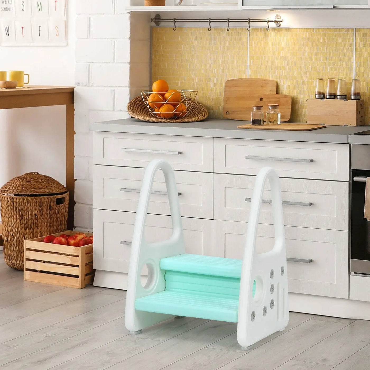 Kids Step Stool Learning Helper with Armrest for Kitchen Toilet Potty Training by DirectDeals